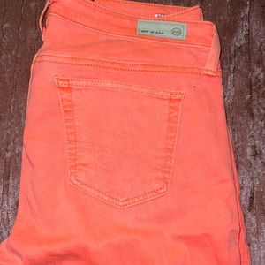 Flourecent denim stretch ankle jean by AG denim